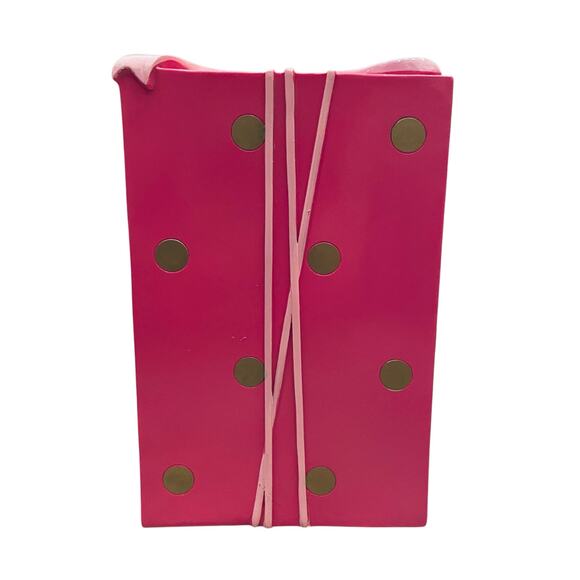 34th & Pine Pink Gold Polka Dot Christmas Present Bow Outdoor Holiday Decor New - Picture 16 of 16